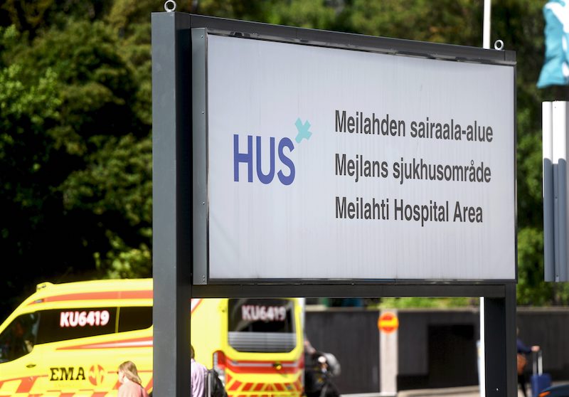 The ambulance bay outside Meilahti Hospital last week (Image: Lehtikuva)